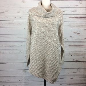 New York&Co Asymmetrical Hem Tunic Sweater, Size L
